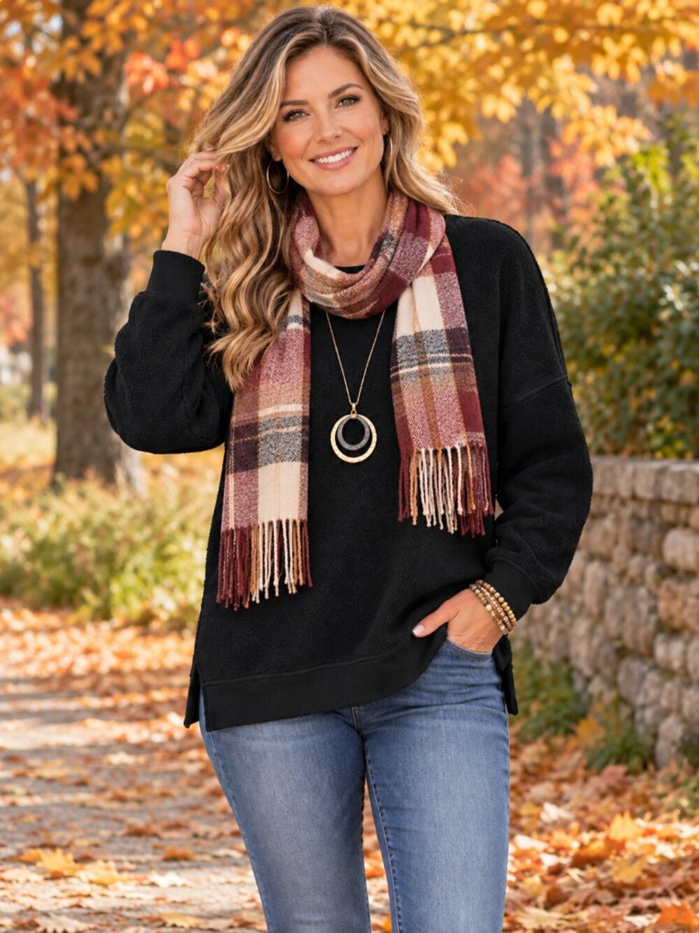 SO Sweater Tunic Cozy Warm Sherpa Black L